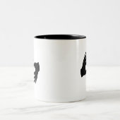 Zeichen-Sprachpiktogramm-Tasse Zweifarbige Tasse (Mittel)