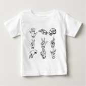 Zeichen-Sprachsymbole Baby T-shirt (Vorderseite)