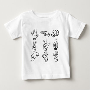 Zeichen-Sprachsymbole Baby T-shirt