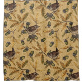 Zeichen und Eicheln auf Honig Duschvorhang (Vorderseite)