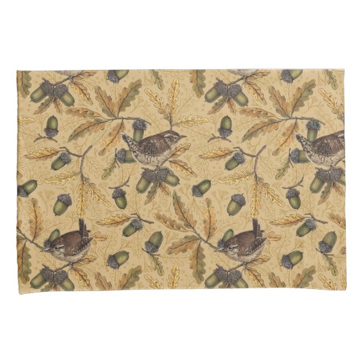 Zeichen und Eicheln auf Honig Kissenbezug (Vorderseite-Rechts)