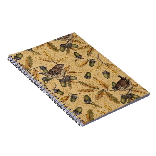 Zeichen und Eicheln auf Honig Notizblock (Rechte Seite)