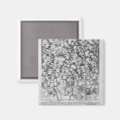 Zeichen und Karikaturen Magnet (Vorderseite/Rückseite)