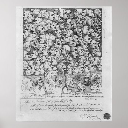 Zeichen und Karikaturen Poster (Vorne)