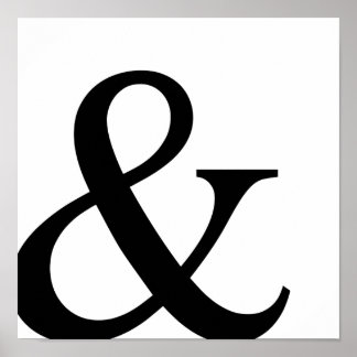 Zeichen und Zeichen von Ampersand Poster