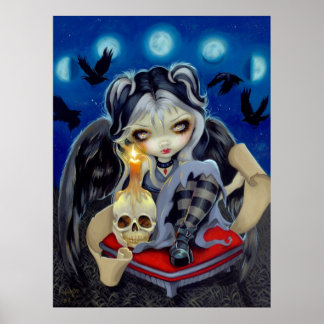 Zeichen unseres parting gothic Raven Fairy ART DRI Poster