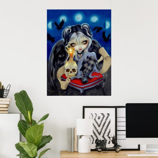 Zeichen unseres parting gothic Raven Fairy ART DRI Poster (Heimbüro)