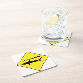 Zeichen-Untersetzer "der warnenden Haifische" des Rechteckiger Pappuntersetzer (Vor Ort)