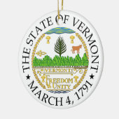 Zeichen Vermont Keramik Ornament (Links)