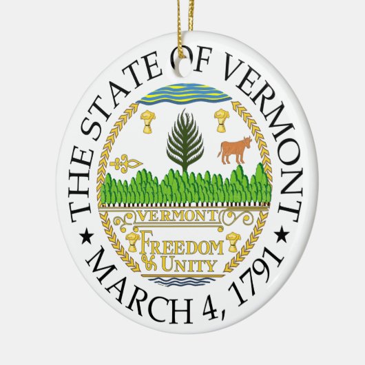 Zeichen Vermont Keramik Ornament (Links)