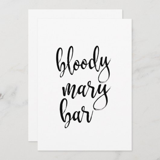 Zeichen von Bloody Mary Bar Affordable Calligraphy (Vorne/Hinten)