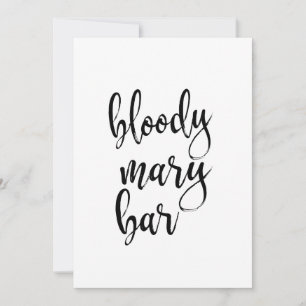 Zeichen von Bloody Mary Bar Affordable Calligraphy