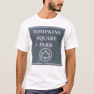 Zeichen von Tompkins quadratischem Park New York T-Shirt