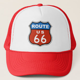 Zeichen Weg US 66 Truckerkappe
