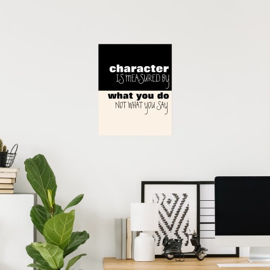 Zeichen wird durch das Aktionsposter gemessen Poster (Heimbüro)