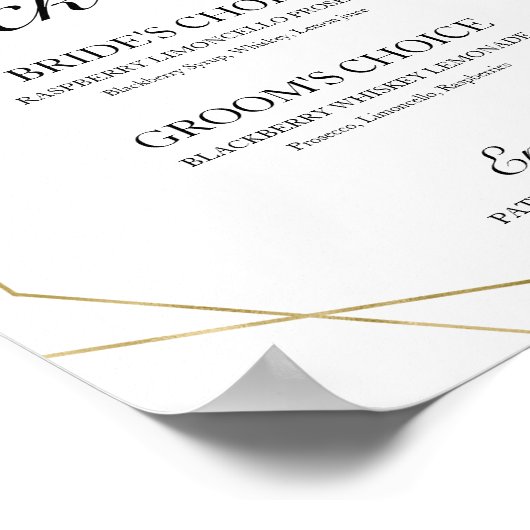 Zeichencocktails Blumengeometrie Poster (Ecke)