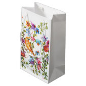 ZEICHENDRUCKEN GELBE BIRD KLEINE GESCHENKTÜTE (Rückseite Schrägansicht)