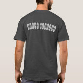 Zeichenfarbbild für das Hochsetzen von Holzkohle T-Shirt (Rückseite)