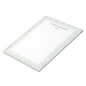 Zeichenfarben-Editor für blaues und grünes Blatt Notizblock (angewinkelt)