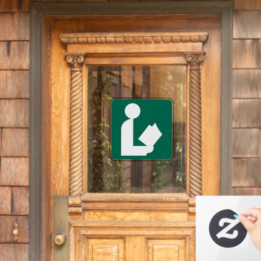 Zeichenfensterklammer für Bibliothekssymbole Fensteraufkleber (Haustür)