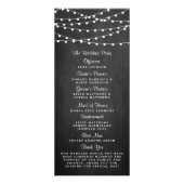 Zeichenfolgen auf Chalkboard-Hochzeitsprogramm Werbekarte (Hinten)