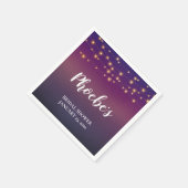 Zeichenfolgen auf fett Lila Brautparty Serviette (Ecke)