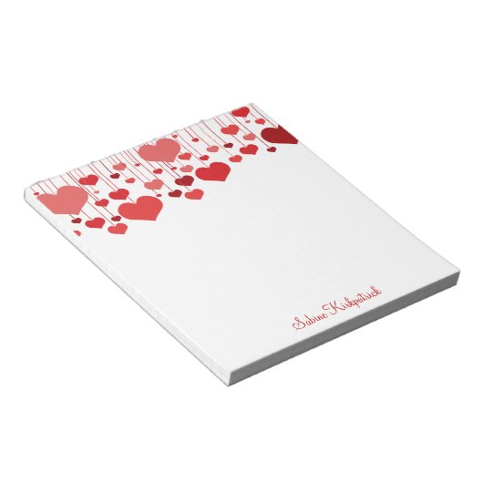 Zeichenfolgen-Valentine Notepad Notizblock (angewinkelt)