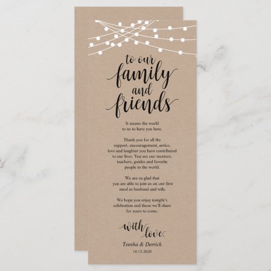 Zeichenfolgenleuchten, Schwarze Platzierung Danke Programm (Vorne/Hinten)