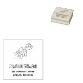 Zeichenjetpack Schildkröten-Adresse Gummistempel (Stempel)