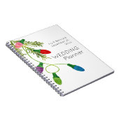 Zeichenkette der Weihnachtsbeleuchtung Hochzeitspl Notizblock (Rechte Seite)