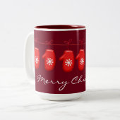 Zeichenkette mit rotem Mitten benutzerdefinierter Zweifarbige Tasse (Vorderseite Links)