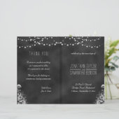 Zeichenkette schwarzer Halbpension Hochzeitsprogra (Stehend Vorderseite)