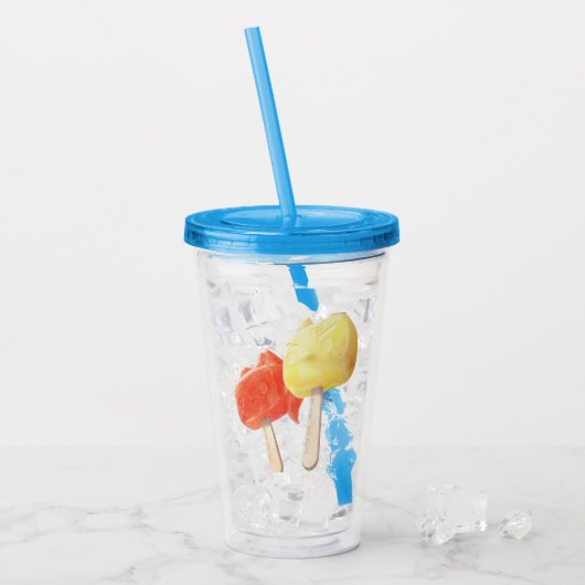 Zeichenketten Acryltrinkbecher (Vorderseite Ice)