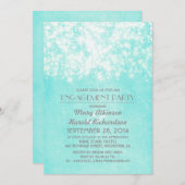 Zeichenketten-blaue Verbindungsparty Einladung (Vorne/Hinten)