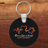Zeichenketten Closurelic, Liebe, Akzeptanz, Autism Schlüsselanhänger (Vorderseite)