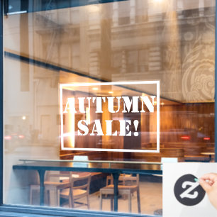 Zeichenketten für Autumn Sale Fensteraufkleber