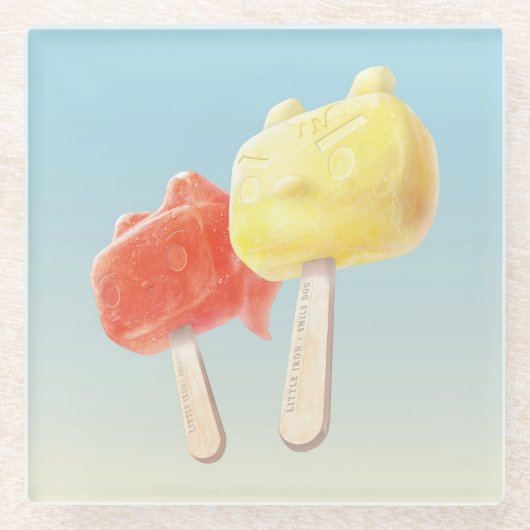 Zeichenketten Glasuntersetzer (Vorderseite)