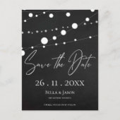 Zeichenketten-Hochzeiten speichern das Datum Ankündigungspostkarte (Vorderseite)