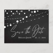 Zeichenketten-Hochzeiten speichern das Datum Einladungspostkarte (Vorderseite)