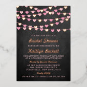 Zeichenketten-Liebe Herz Brautparty Real Folieneinladung (Vorderseite)