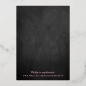 Zeichenketten-Liebe Herz Brautparty Real Folieneinladung (Rückseite)