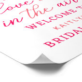 Zeichenketten-Liebe Herzlich Willkommen im Brautpa Poster (Ecke)