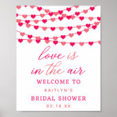 Zeichenketten-Liebe Herzlich Willkommen im Brautpa Poster (Vorne)