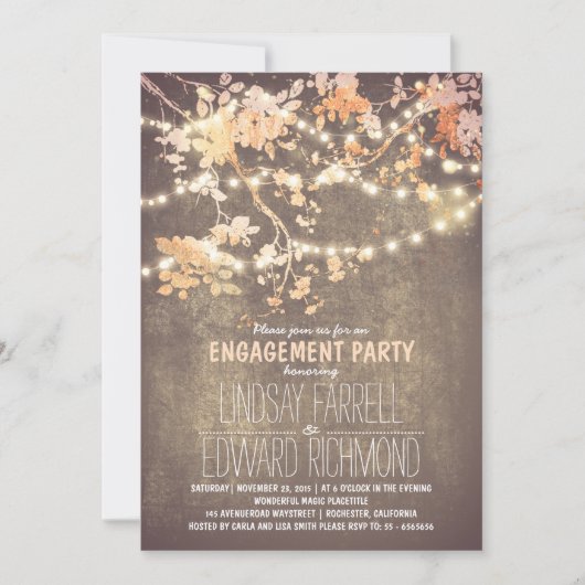 Zeichenketten-niedliche und extravagante Verbindun Einladung (Vorderseite)