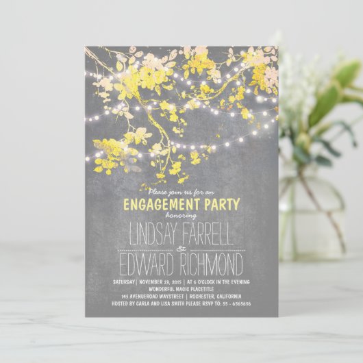 Zeichenketten-niedliche und extravagante Verbindun Einladung (Stehend Vorderseite)