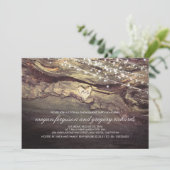 Zeichenketten: Rustikales Engagement Einladung (Stehend Vorderseite)