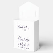 Zeichenketten-Signatur-Skript Lila Hochzeit Geschenkschachtel (Geöffnet)