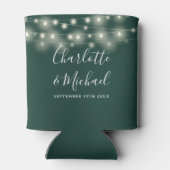 Zeichenketten-Signatur-Skript SmaragdWedding Dosenkühler (Rückseite)