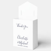 Zeichenketten Signature Script Navy White Wedding Geschenkschachtel (Geöffnet)