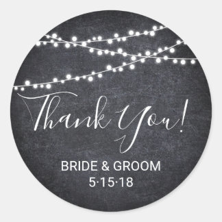 Zeichenkettenleuchte auf der Tafel Runder Aufkleber